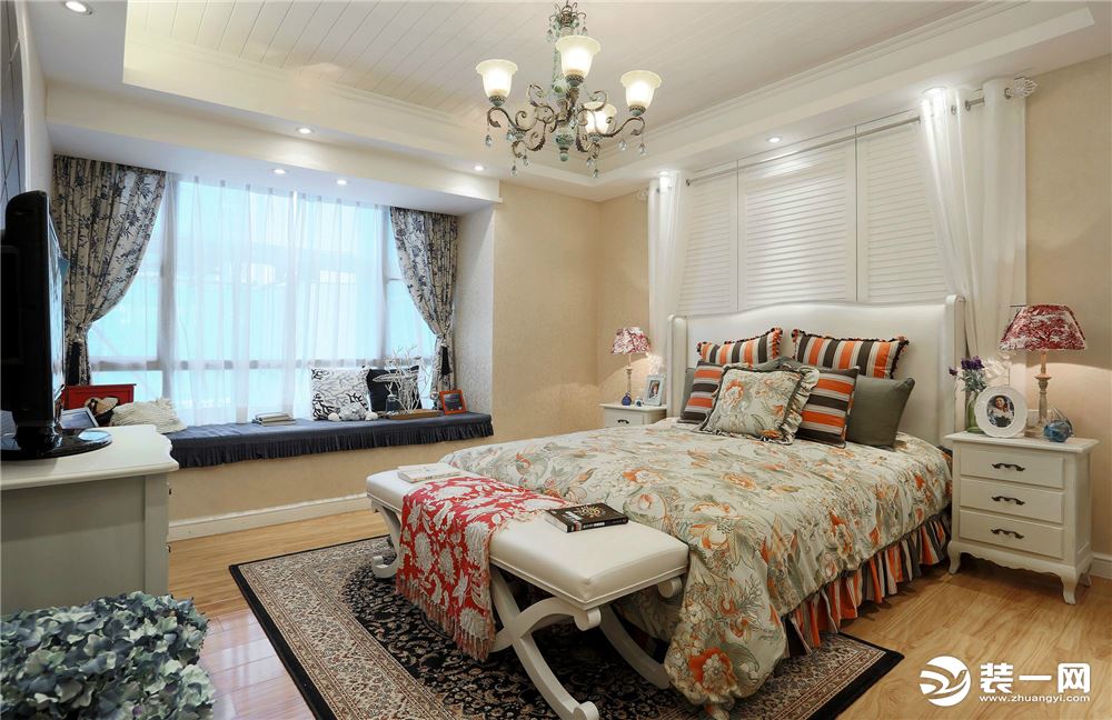 怡康家园95平三居室地中海风格效果图--卧室