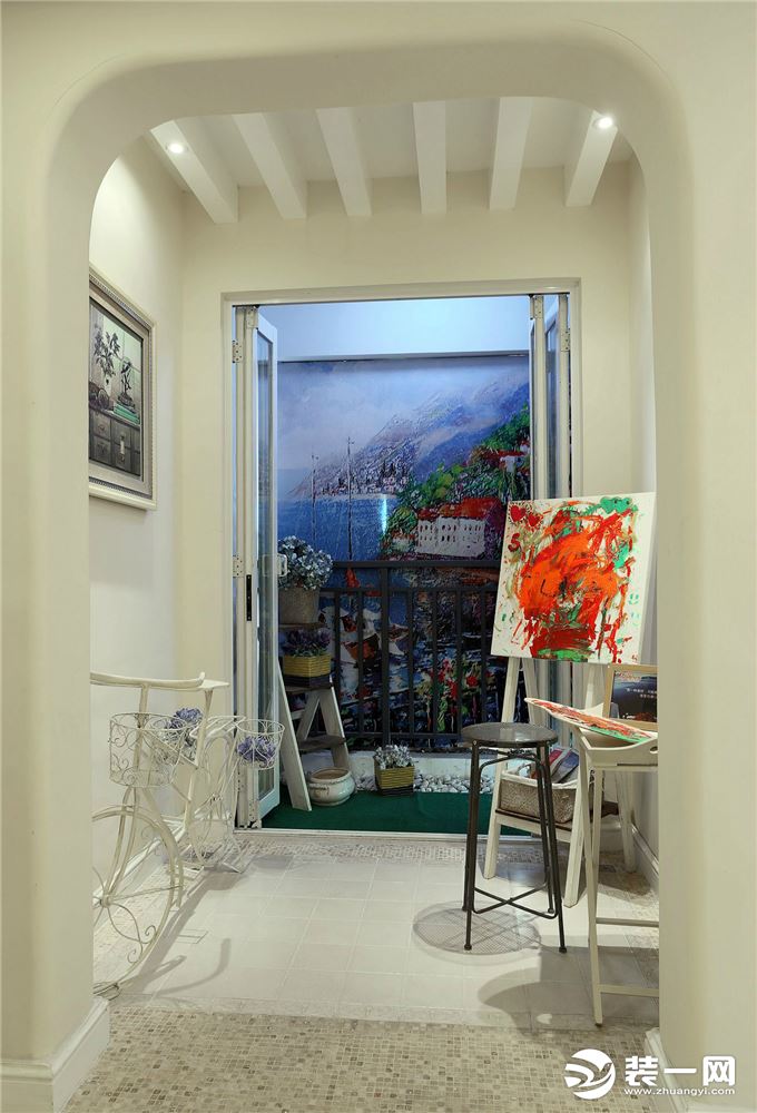 怡康家园95平三居室地中海风格效果图--休闲区