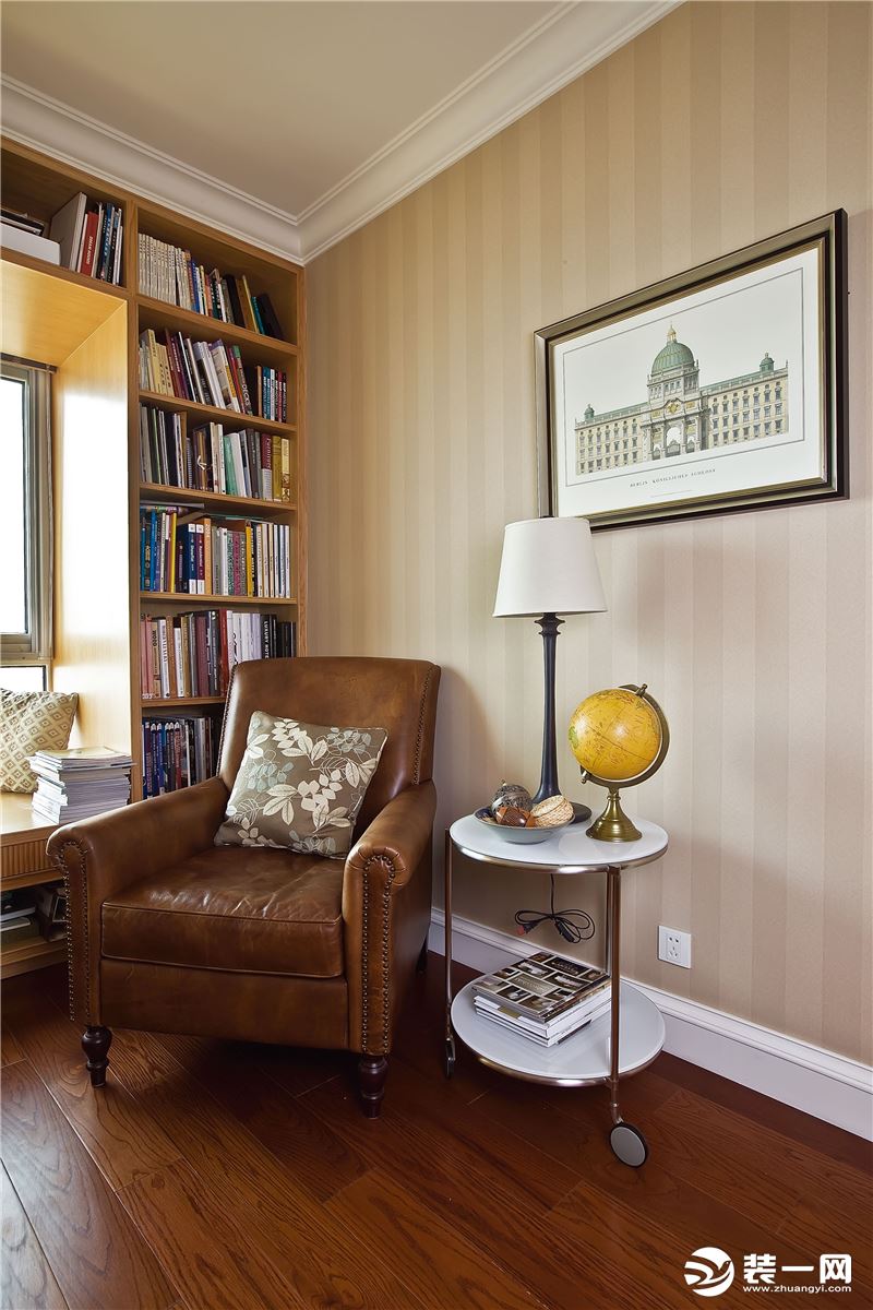 书房 碧海红树园108平三居室法式风格效果图
