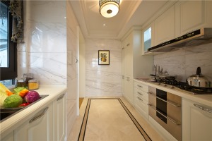 现代城华庭105平四居室简欧风格实景拍摄--厨房