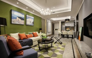 中海康城国际87平三居室现代风格效果图