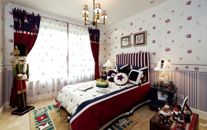 英俊年华花园96平三居室两厅地中海风格效果图--卧室