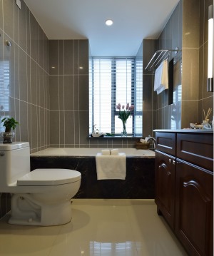 万象新园107平三居室美式风格效果图--卫浴