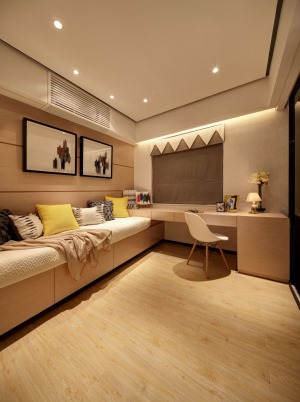 深圳豪装天下95平二居室现代简约风格效果图