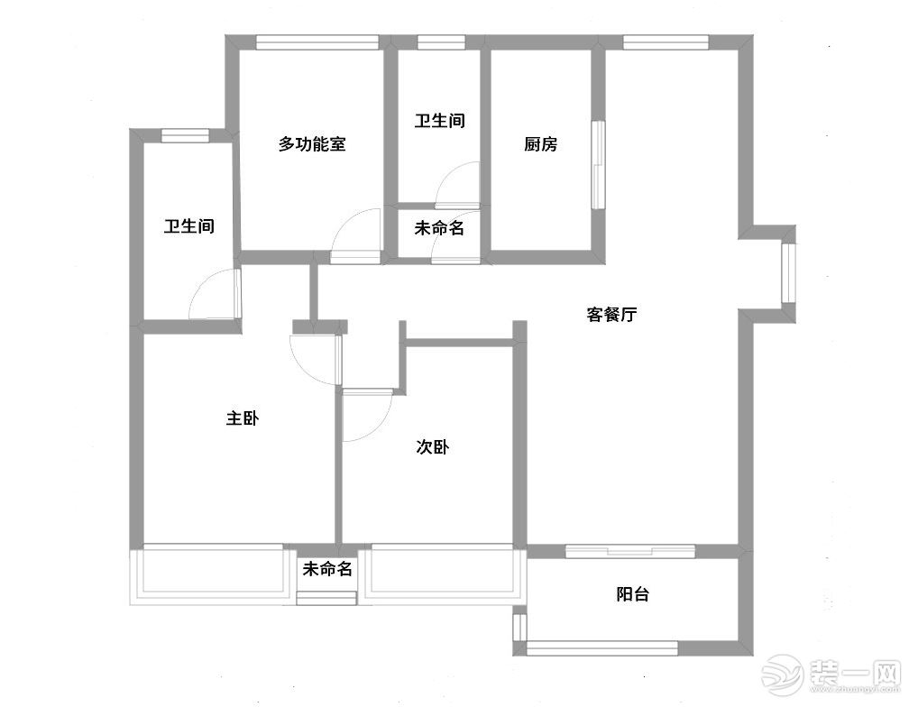 整体空间布局合理，能够保证动静分离和居室通风，方便使用；各个功能区的尺寸比例规范，布局合理，能很好地