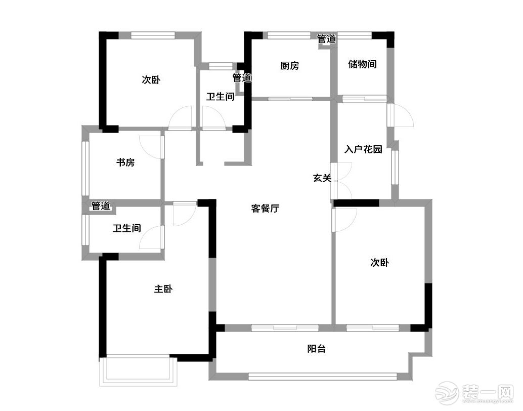 【苏州圣都装饰】鲁能公馆 128㎡现代轻奢，木饰面、大理石元素搭配