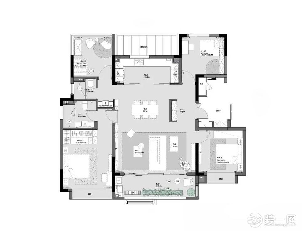 金輝淺灣雅苑+現(xiàn)代中式風(fēng)格+全包27萬