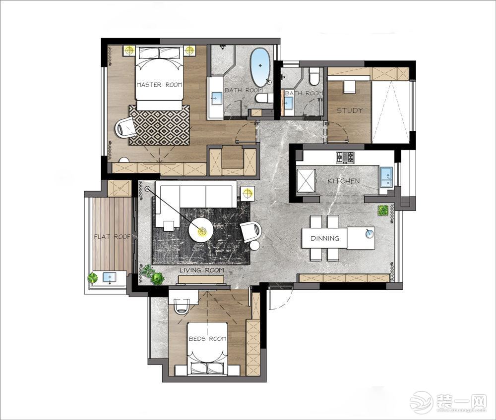 建屋吴郡半岛+现代简约风格+全包28万