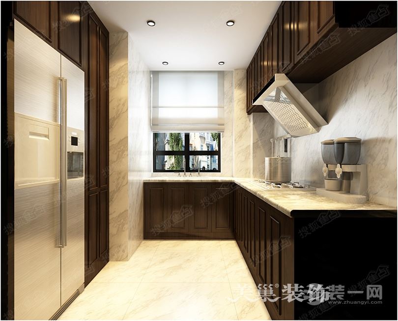 新中式风格三居室装修案例厨房