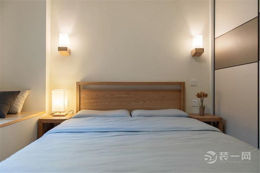 福州正祥林语墅104平米三居室日式风格卧室、床、背景墙