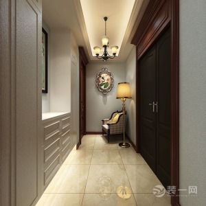 福州三盛国际120平米三居室美式风格走廊