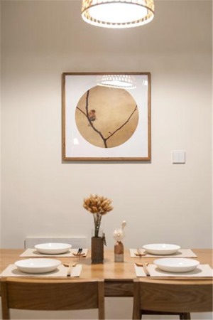 福州正祥林语墅104平米三居室日式风格餐桌、装饰画