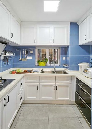 福州罗源香缇半岛130平米三居室美式风格厨房、整体橱柜