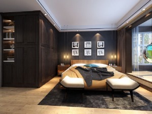 150平米混搭风格四居室卧室装修设计