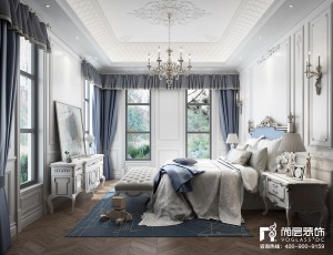 卧室【尚层全案作品】 600平法式风格别墅装修设计案例