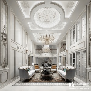 客厅【尚层全案作品】 600平法式风格别墅装修设计案例