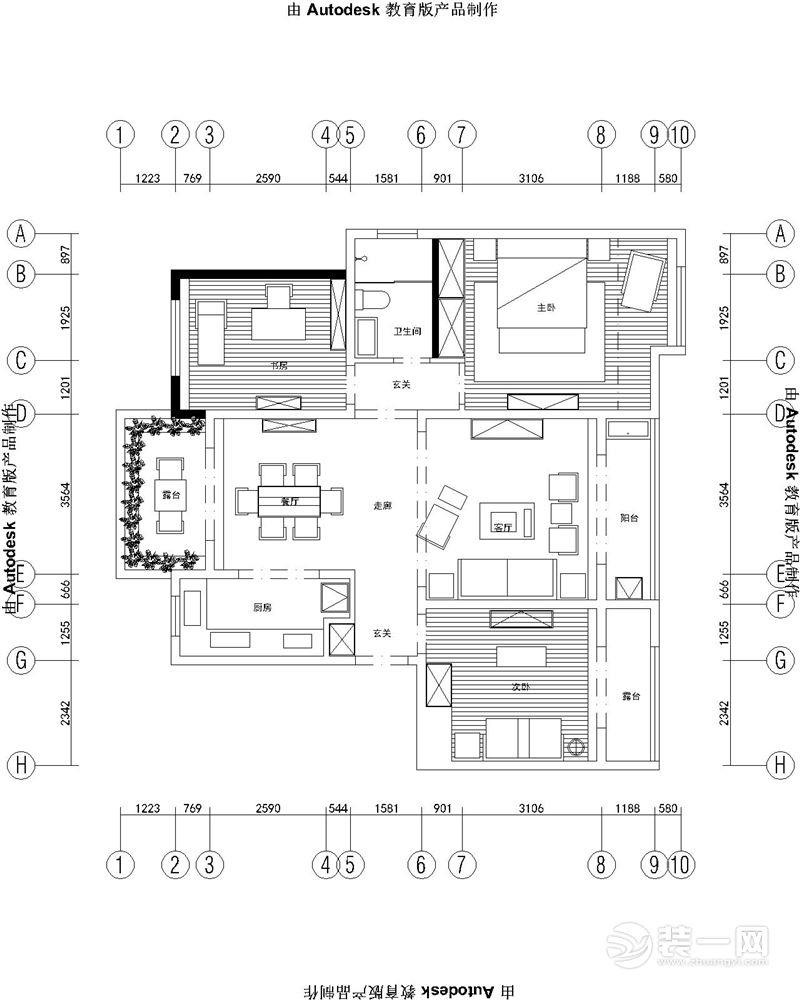 蒲公英装饰安新明珠湾新中式平面图