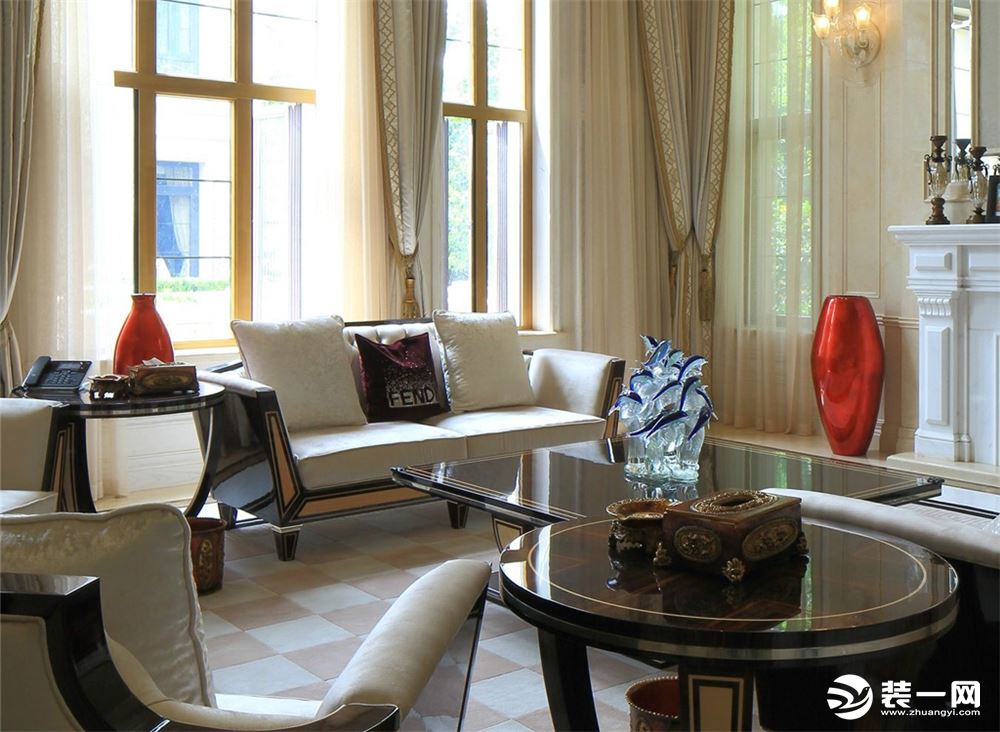 洲际银海湾三居室新中式风格造价16万--咖啡厅