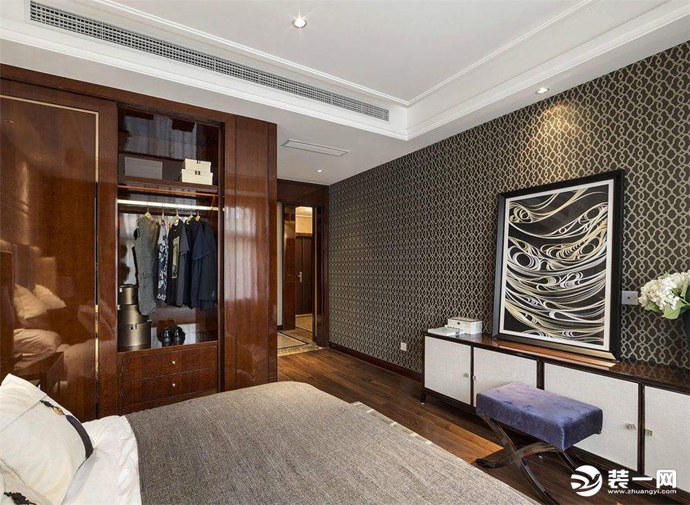 洲际银海湾三居室新中式风格造价16万--卧室