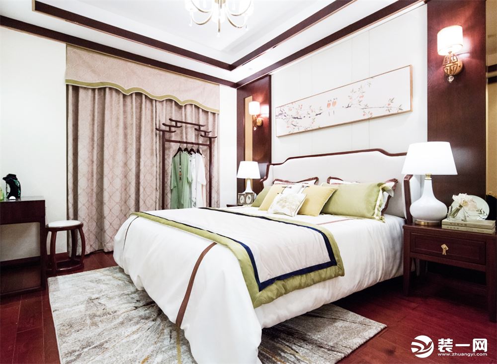 【中海城南一号】四居室中式风格效果图--卧室