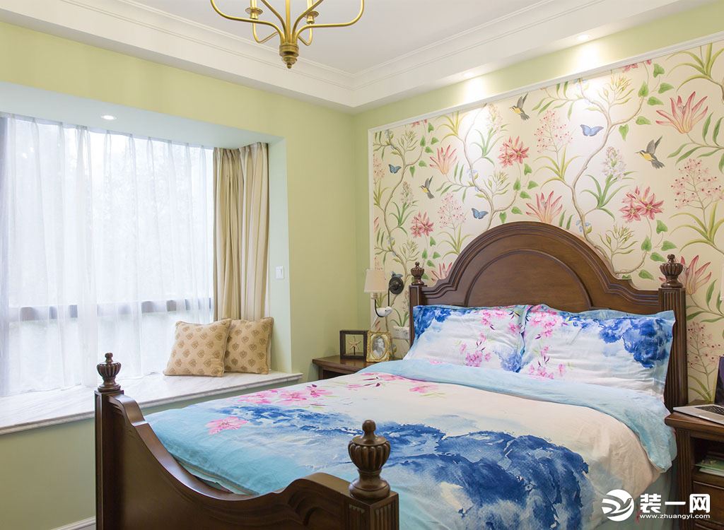 【众意装饰】 玺龙湾141平复式17万美式风格装修效果图--卧室