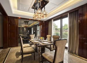 洲际银海湾三居室新中式风格造价16万--餐厅