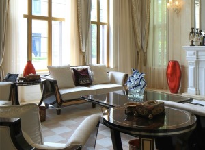 洲际银海湾三居室新中式风格造价16万--咖啡厅