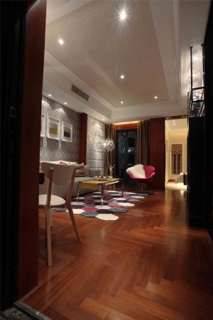 【眾意裝飾】優品道一期四居室北歐風格裝修效果圖--地板