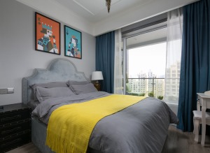 卧室  【众意装饰】双流格林城100平小美式风格装修效果图