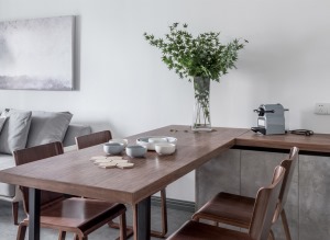 【众意装饰】 洲际银海湾105平三居室北欧风格造价12万--餐桌