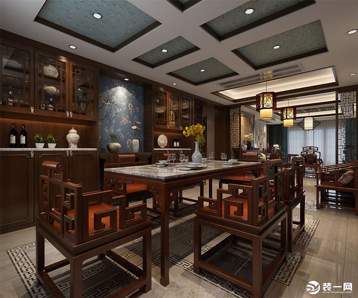 中式别墅餐厅装修设计