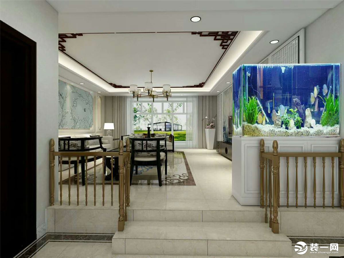 青海互助威远路桥150平三室两厅新中式风格餐厅玄关装修