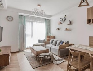 原木风75㎡小户型两居室，简洁温馨，收纳做得刚刚好！