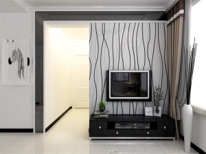 电视背景墙和走廊顶形成很好的呼应，融为一体，简单高级。