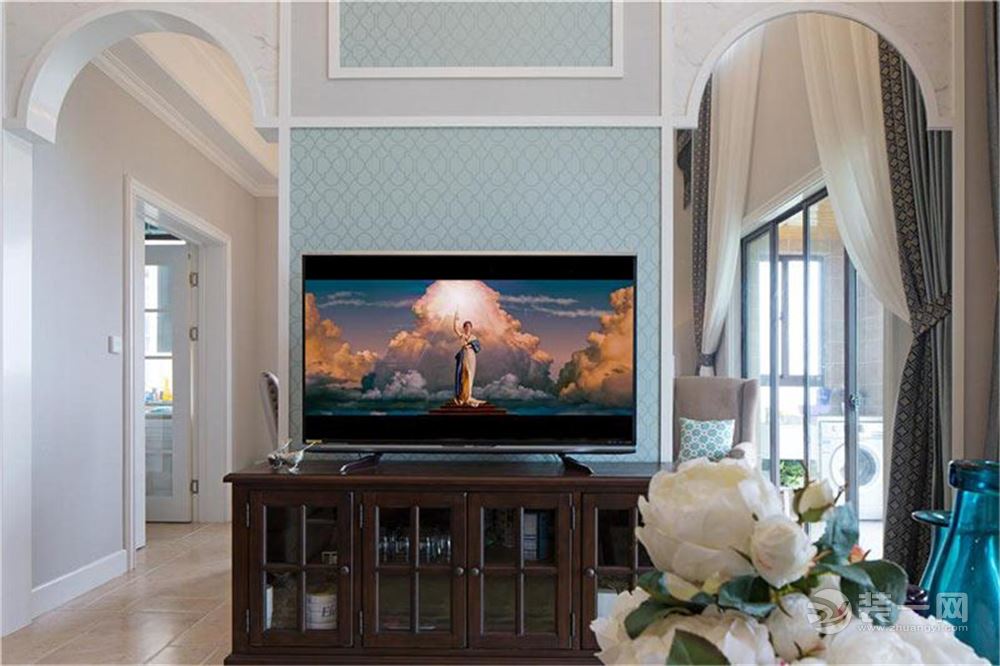 福州融侨·观山府160平米复式美式风格电视背景墙