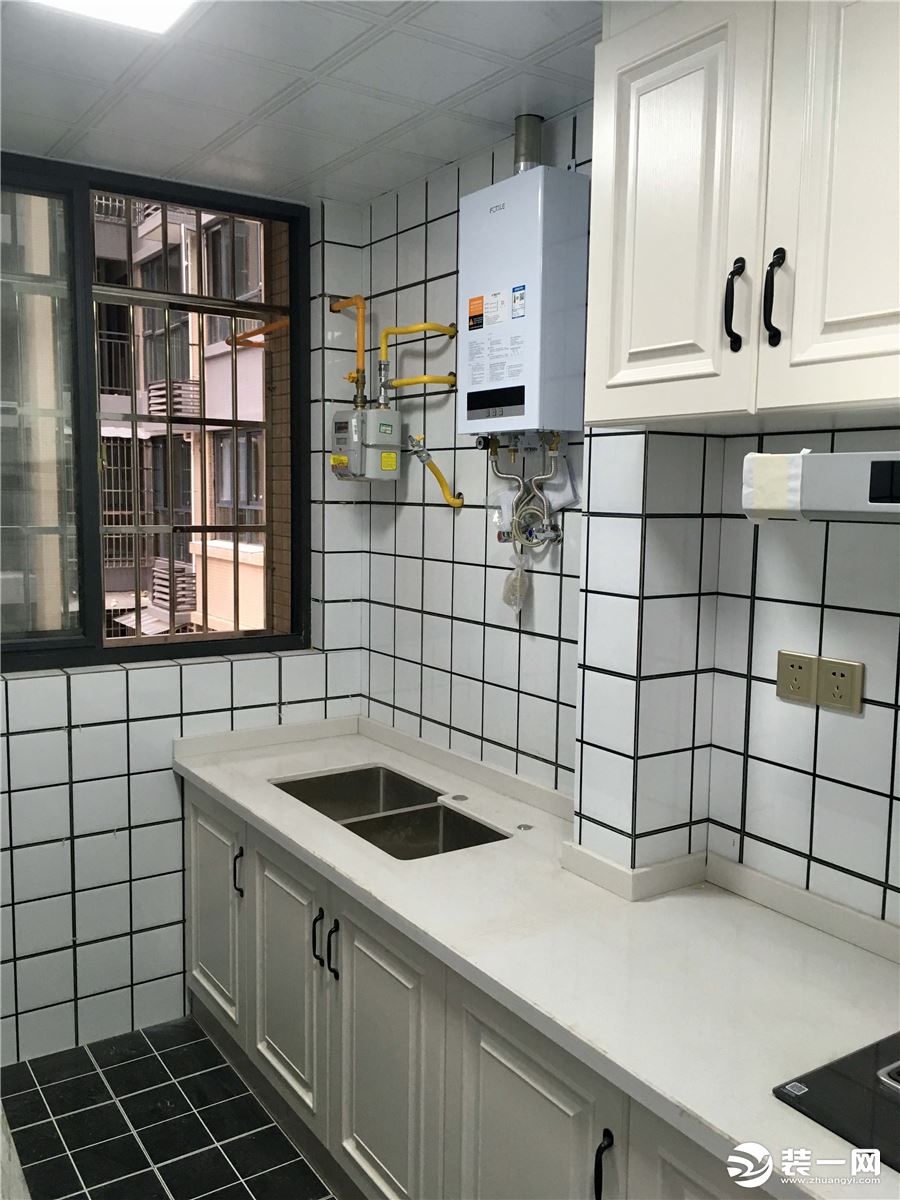 内江资中中铁三居室120平方现代灰色格调装修厨房