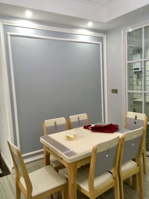 内江资中中铁三居室120平方现代灰色格调装修餐厅
