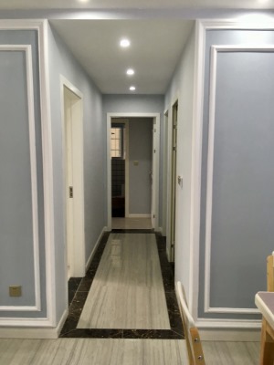 内江资中中铁三居室120平方现代灰色格调装修走廊