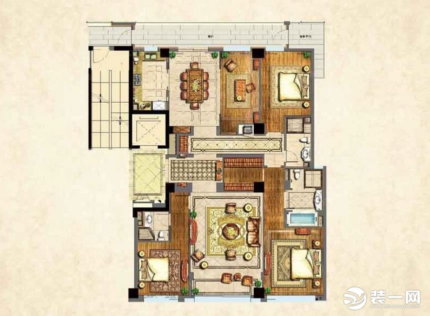 【软装】黄浦-绿城黄浦湾-235平-现代轻奢【申远实景作品集】