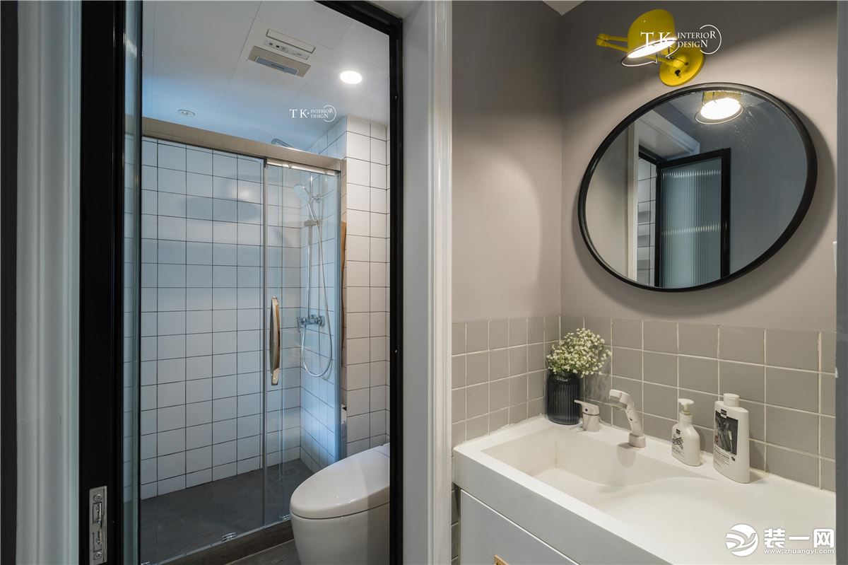 【千思装饰】福星华府125㎡北欧风格+卫生间 浴室柜 淋浴隔断实景案例