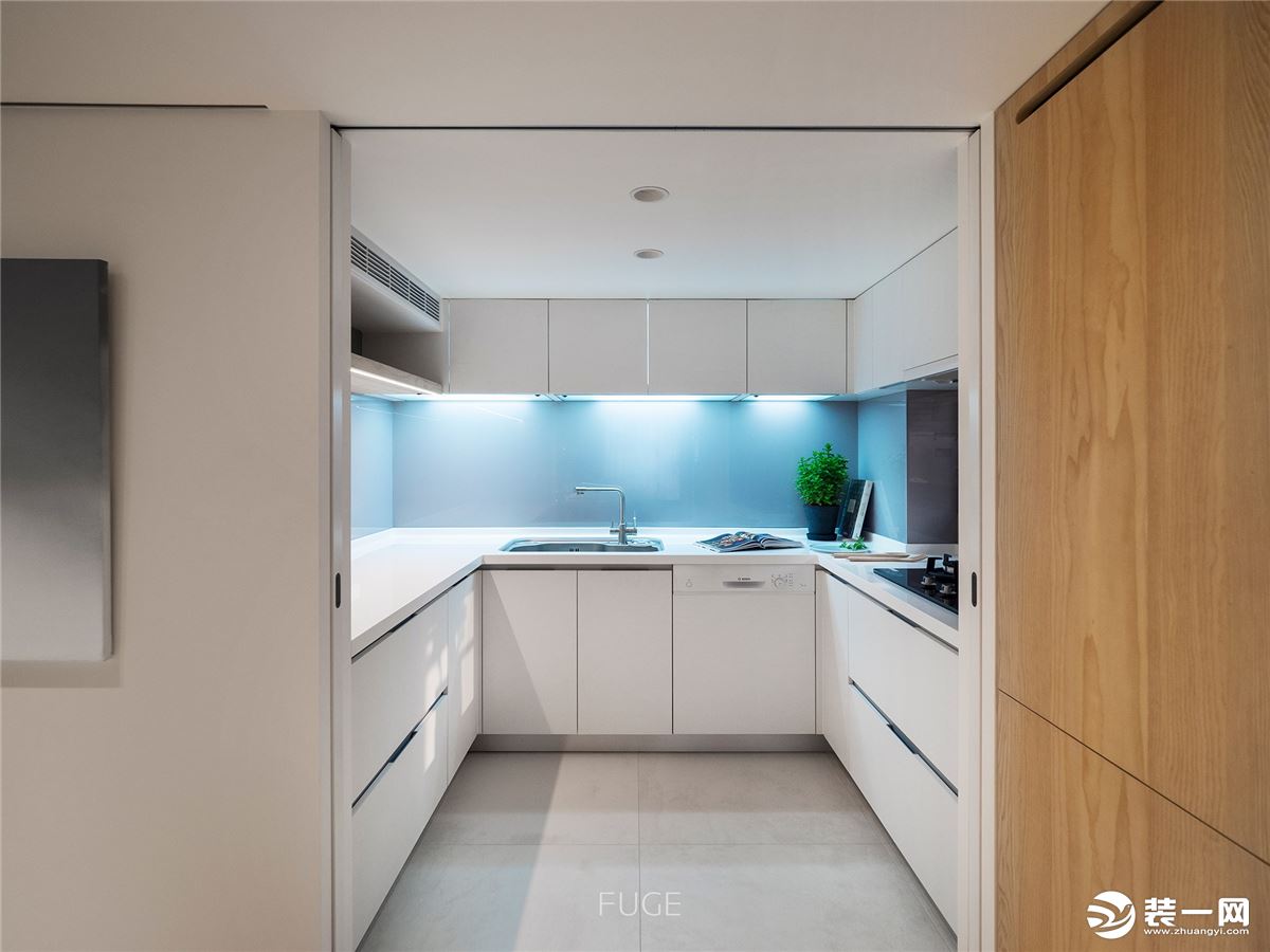 【千思装饰】loft简约设计+小复式厨房装修效果图