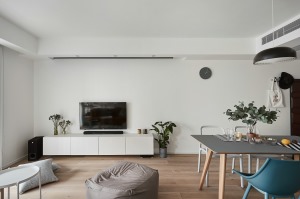 【千思装饰】102㎡北欧风格+客厅 沙发 地板装修效果图