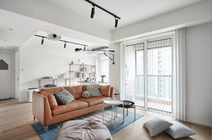 【千思裝飾】102㎡北歐風格+客廳 沙發 燈具裝修效果圖