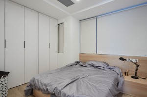 【千思装饰】102㎡北欧风格+卧室 衣柜 床头柜装修效果图