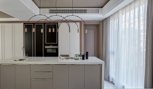 【千思装饰】160㎡现代风格+小复式厨房装修实景效果图