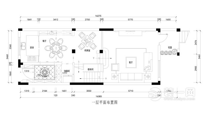 紫苹果出品-人居紫云庭一楼平面图