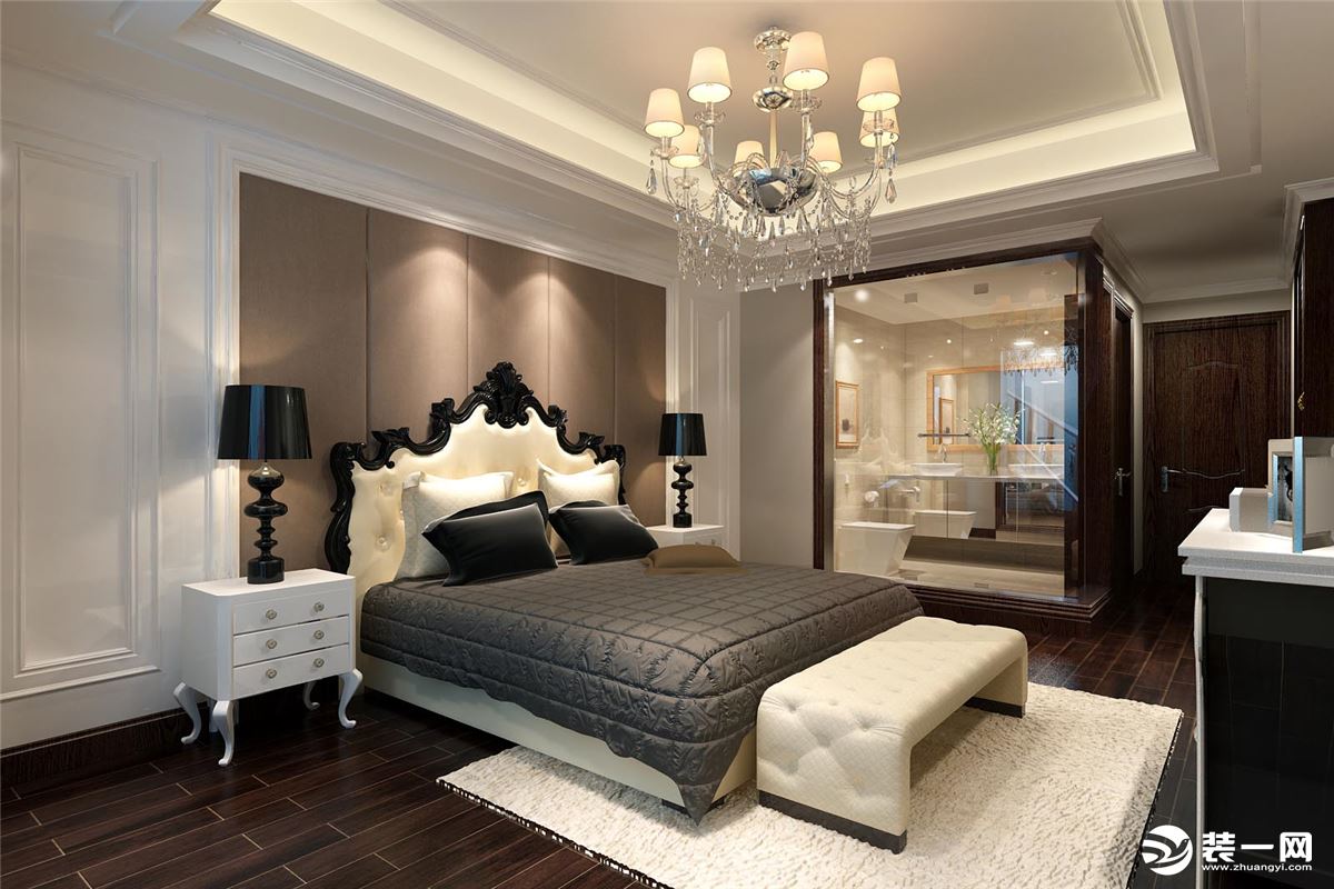 圣莫丽斯550平别墅欧式风格造价120万卧室效果图