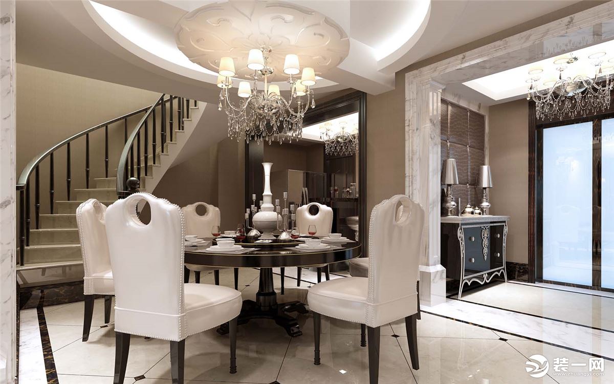 圣莫丽斯550平别墅欧式风格造价120万厨房效果图