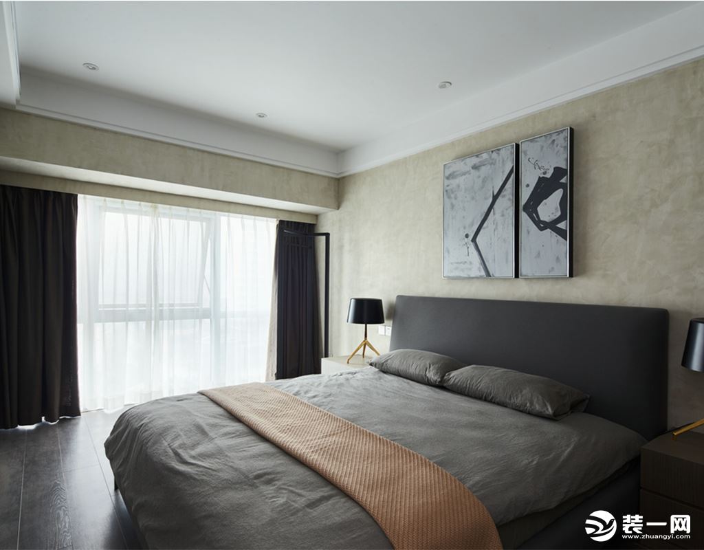 深圳幸福城130平三居室简约风格效果图卧室
