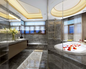 海逸豪园酒店1000平设计效果图浴室